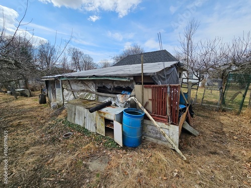 Принти на полотні old wooden house