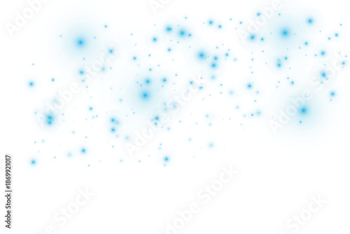 Blue sparkling overlay with soft glowing particles creating a dreamy atmosphere, perfect for enhancing designs, backgrounds, and artistic projects with a magical touch