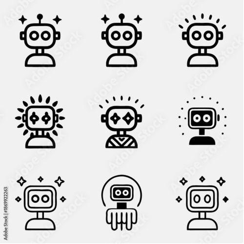 A set of funny faces is a collection of playful, expressive, and humorous illustrations or icons designed to convey emotions, reactions, and moods in a lighthearted way.