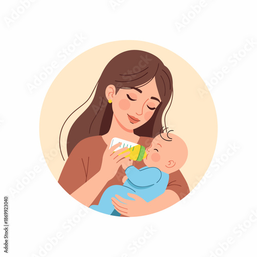 Mother Breastfeeding Baby Nursing Infant Motherhood Moment.