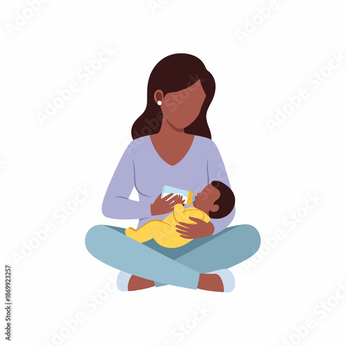 Mother breastfeeding baby nursing infant maternal love.