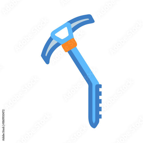 Vector illustration of an ice ax designed for alpine climbing adventure