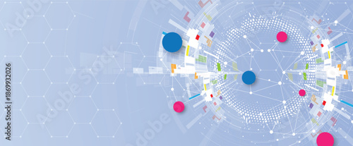 Cloud data technology background and network concept