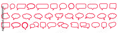 Speech Bubble set.Talk bubble Collection of diverse speech bubble icons for communication design Vector Illustration 