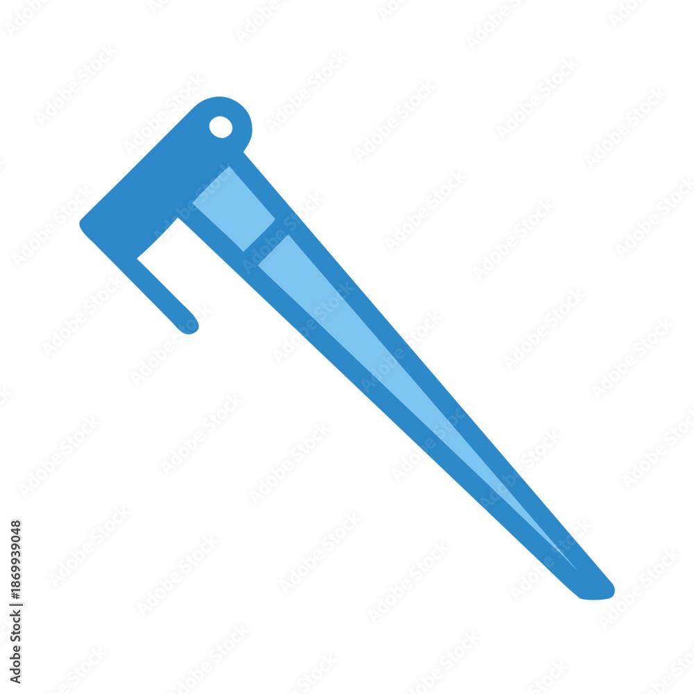 Obraz premium Stylized illustration of a pen in light blue tones on black background