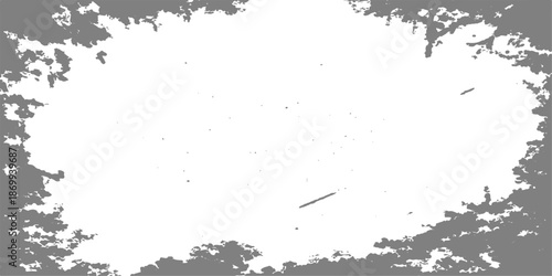 Vintage black ink splash vector illustration featuring a grungy paper texture with a dirty paint splatter border and a silhouette tree design on an abstract old grunge background pattern