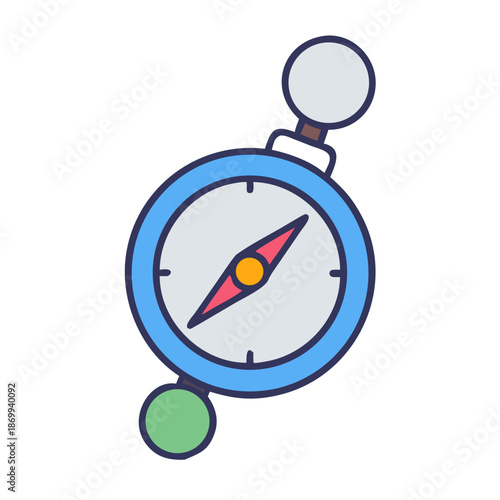 Stylized vector compass for navigation on black background ideal for travel concepts