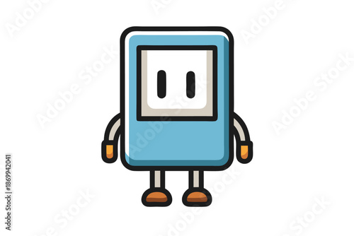 Abstract Pixel Silhouette Pause Icon Vector Design on White Background