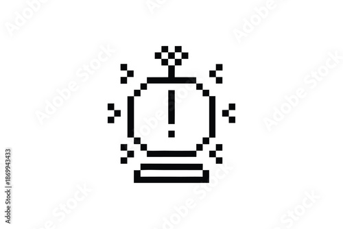 Clean Pixel Silhouette Pause Icon Vector Art on White Background