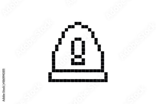 Pixelated Star Icon Vector Art for Game Score or Rating on White