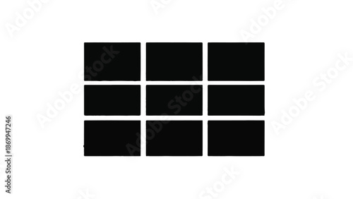 Geometric abstract background with black squares on white, modern minimalist design element, graphic pattern texture