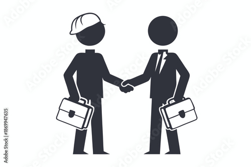 Joining Forces, Two People Shaking Hands, Symbolizing Teamwork, Connection, and Agreement