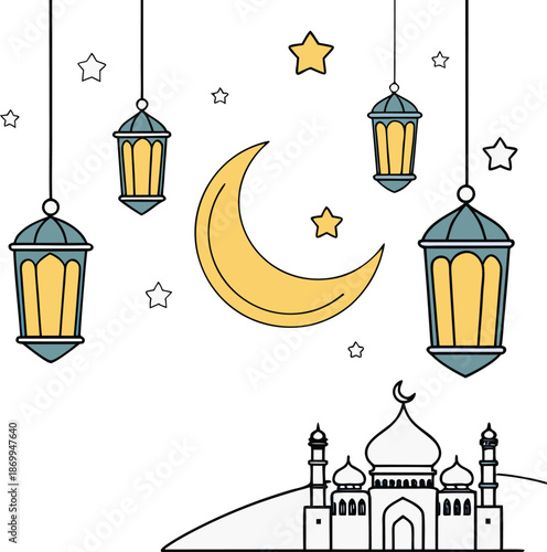 Vector illustration of birds in a cage