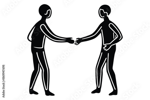 Business Handshake, Two People Agreeing, Symbolizing Partnership and Connection
