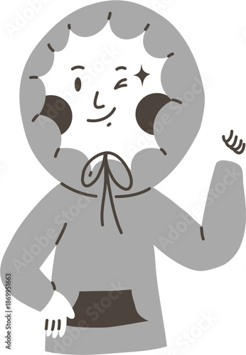 Illustration of a confident introvert