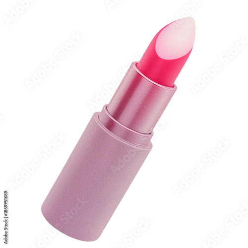 Pink Lipstick in a Tube Sitting on a Flat Surface With a Simple Design and Color