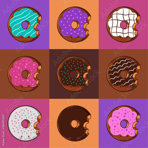 cute flavored donuts