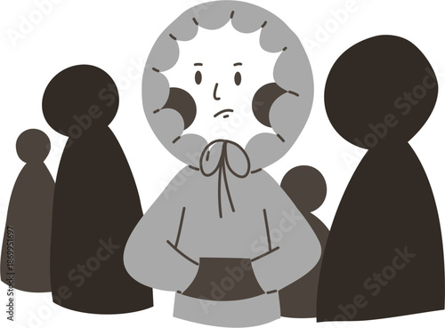 Illustration of an Introvert while outdoors