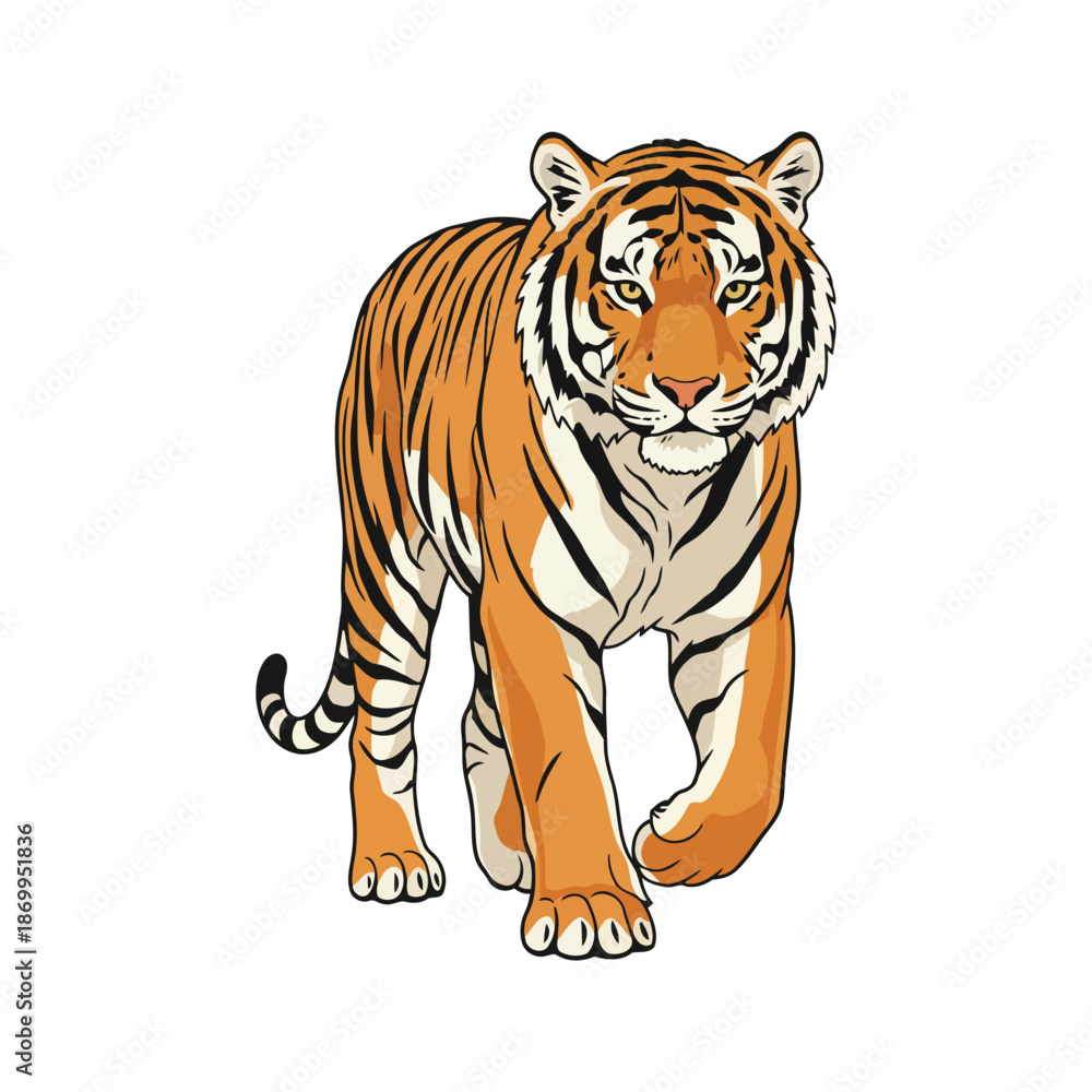 Obraz premium Wild Tiger Animal Character Vector Design