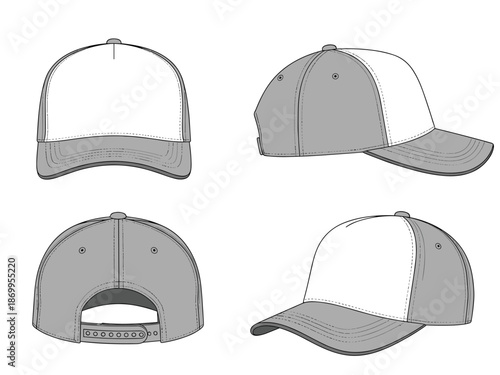 Classic Baseball Cap Vector Illustration