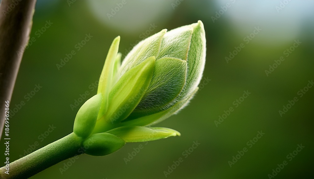 Obraz premium Emerging Green Bud