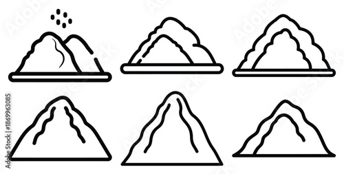 A collection of modern and minimal color powder festive motion outline icon set. Holiday outline icons