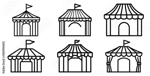 A collection of modern and minimal festival color splash joyful outline icon set. Holiday outline icons