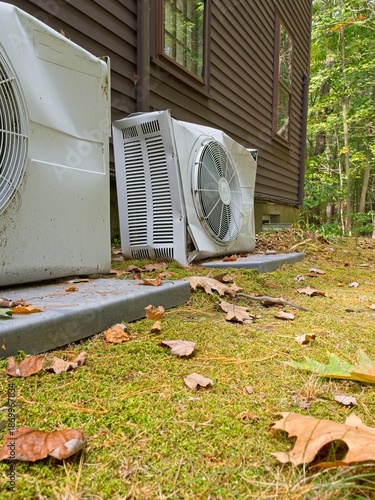 Crushed exterior air conditioner compressors