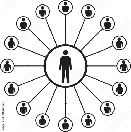 Professional network connections and relationships concept