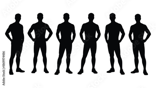 Minimalist line of a plant with five leaves growing from a single stem line minimalist nature growth