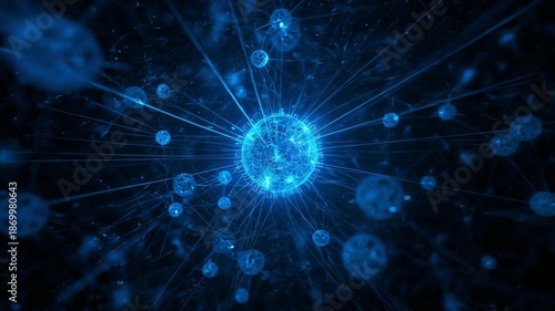 abstract blue background with particles