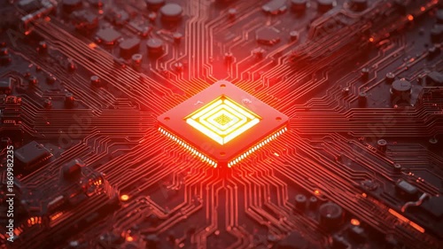 futuristic electronic circuit board