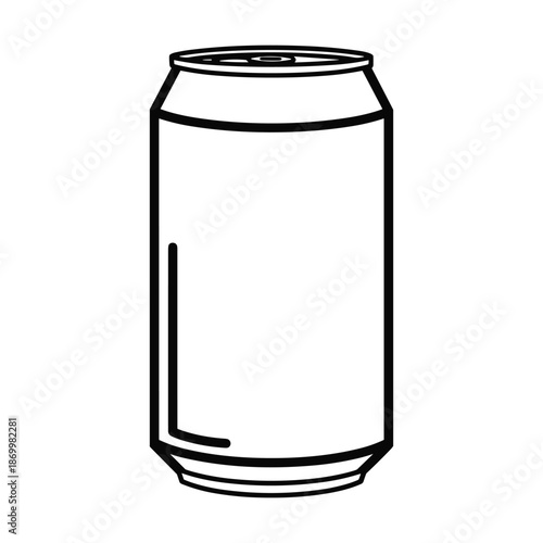 Aluminum Can Simple Line Art Illustration