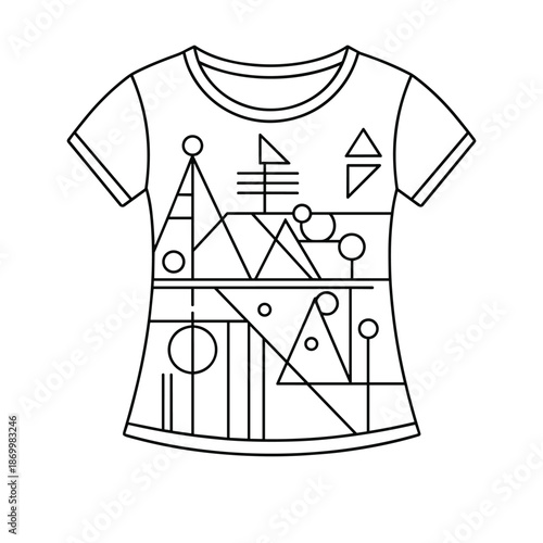 Woman T Shirt Template Fashion Design Element