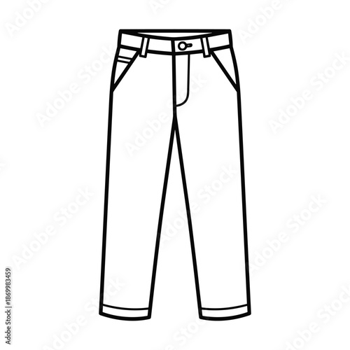 White trousers illustration simple design
