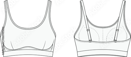 Line of two seamless bras technical lingerie women's underwear bra line fashion clothing undergarments