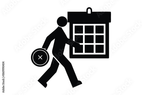 tax deadline vector icon silhouette