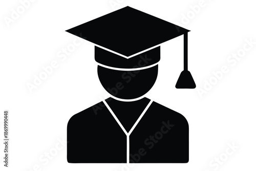 student loan vector icon silhouette