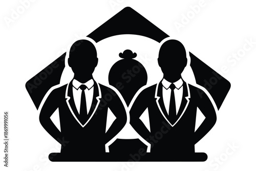 mutual fund vector icon silhouette