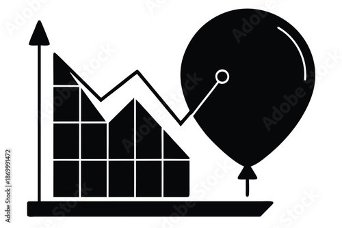 inflation vector icon silhouette