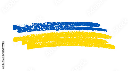Ukrainian national flag in grunge style