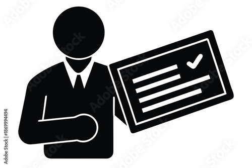 checking account vector icon silhouette