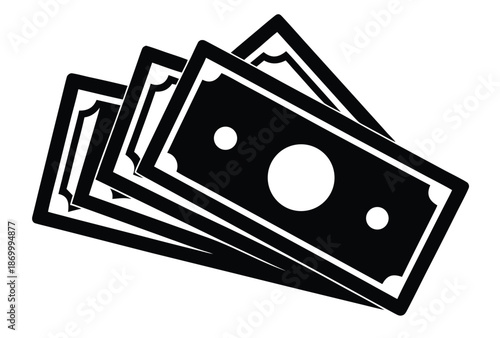 cash payment vector icon silhouette