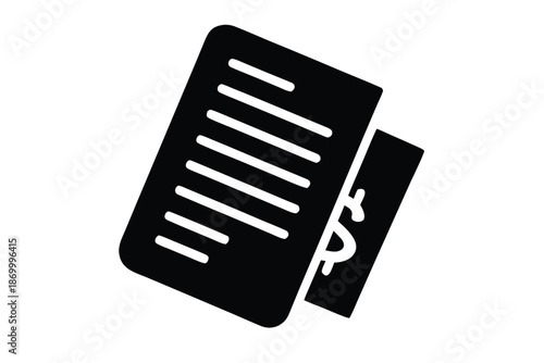 billing statement vector icon silhouette