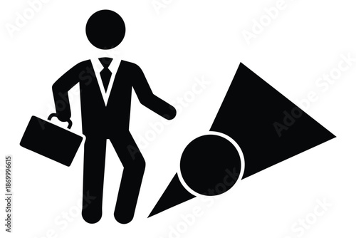 bankruptcy vector icon silhouette