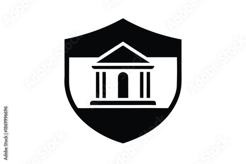 banking security vector icon silhouette