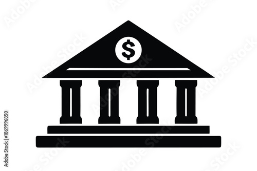 bank guarantee vector icon silhouette