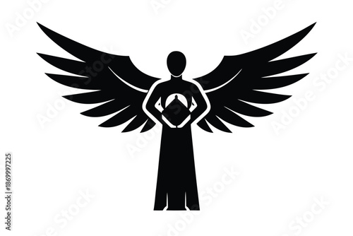 angel investment vector icon silhouette