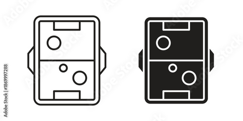 Air hockey icons for design. Easily editable stroke. Modern flat design.