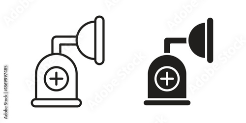 Anesthesia icons for design. Easily editable stroke. Modern flat design.